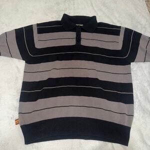 FB County Charlie Browns Striped Sweater 2XL Grey Black Chicano Polo